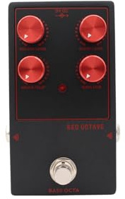 VGEBY Basoktavpedal Analog Effektpedal Aluminium True Bypass Dubbel Volymkontroll 11,8 X 6,5 X 5 Cm för Elbasspelare Öva Inspelningsscen