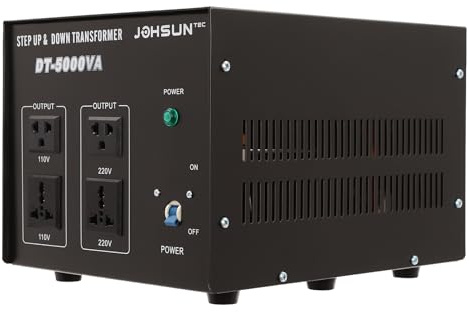 Spänningsomvandlare 100 V till 240 V transformator 2 US/EU-uttag | Överbelastningsskydd 4500 W strömomvandlare bärbar strömomvandlare för alla elektroniska och elektriska enheter