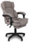 TRISENS Bürostuhl, ergonomischer Schreibtischstuhl Stoff Chefsessel mit gepolsterten Armlehnen und Kopfunterstützung, Höheverstellbar 360°Bürodrehstuhl Stoff Drehstuhl, Farbe:Taupe