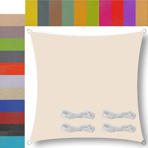 sun sail shade Rectangle Waterproof Breathable Weather Resistant Sunsail for Garden shade Party Activities Yard Pergola Off-white 2x2.5m