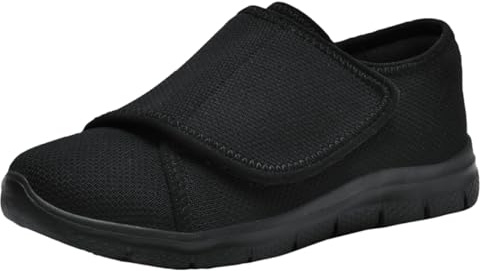 Eagsouni Hausschuhe Damen Herren Weit Leicht Klett Diabetiker Schuhe | Orthopädische,Atmungsaktive,Slip On,Verbandschuhe,walkingschuhe,für Senioren