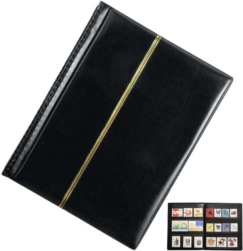 Zghhc Stamp Album, 20 Sheets Stamps Collection Album Empty Stamps Storage Collection Organise Album Collection Storage Folder