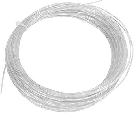 PEPDIMA Corda per Racchette da Tennis in Nylon Elastico di Ricambio per Lo Sport (Bianca)