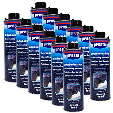 Presto 12x 603239 UNTERBODENSCHUTZ Bitumen VERSIEGELUNG SCHWARZ 1 l