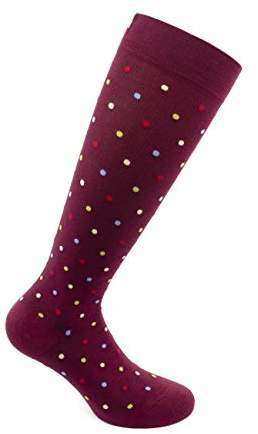 RelaxSan FANCY 810 (Rubino, Tg.XL) Gambaletti compressione graduata 15-21 mmHg Cotone - Fantasia unisex uomo donna