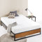 Zinus Suzanne Double Bed frame - Bed 135x190 cm - 36 cm Height - Bamboo and Metal Platform Bed fram with wood slat support - Chestnut Brown