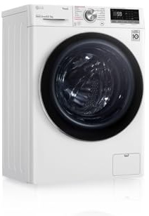 LG F2DV5S85S2W Lavadora secadora, Carga frontal, 1400RPM, Inteligencia artificial, Blanco, 8.5/5 kg