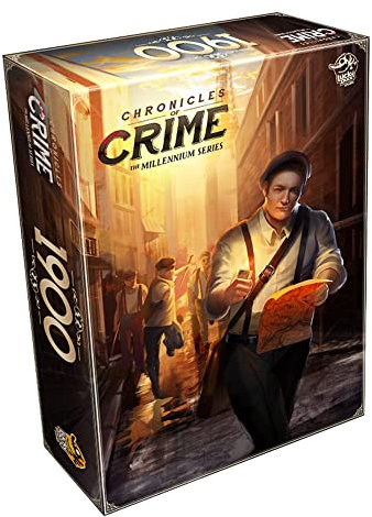 Chronicles of Crime The Millennium Series – 1900 Brettspiel,kooperatives Mord-Geheimnisspiel für Kinder und Erwachsene,Durchschnittliche Spielzeit 60-90 Minuten,Hergestellt von Lucky Duck Games