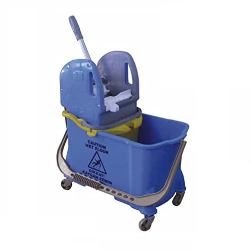 maxxi4you Einfachfahreimer - Putzwagen - Nasswischwagen für privat und Gewerbe in blau/grau 24/10 Ltr.