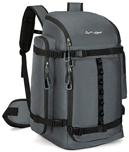 CAMELGEAR 65L Ski Boot Bag,Large Duffle Travel Bag,1680D Nylon Waterproof Padded Ski Boot Bag Backpack For Women Men Kids Stores Snow Sports Gear Snowboard Ski Mask Jacket Gloves Helmet