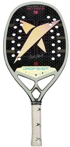 Drop Shot Conqueror 12 by Nicole Nobile 2024 – Beach Tennis Racket with EVA Memory Foam Core Tennis Racket – Professional Beach Tennis, Black