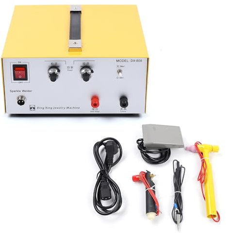 80A Punktschweißgerät AC 220V DX-808 Pulse Sparkle Spot Welder Gold Silver Jewelry Machine Tool, Anwendbar zum schnellen Schweißen von Platin, Gold, Silber und Stahl
