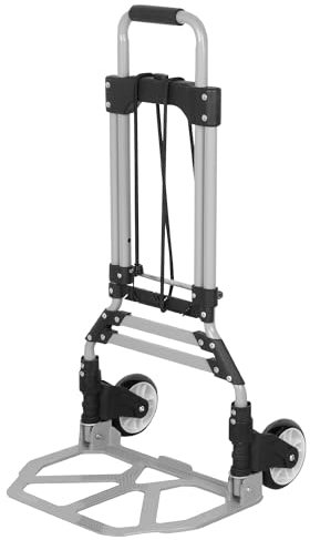 AKTIVE Carro de playa multiusos, Medidas 40x40x75/100 cm, Extensible, De aluminio, Con cordón elástico para mayor fijación, Soporta hasta 70 kg, Carros transporte (62458)