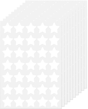 FINDAT Étoiles autocollantes blanches 25 mm gommettes récompense 700 pièces
