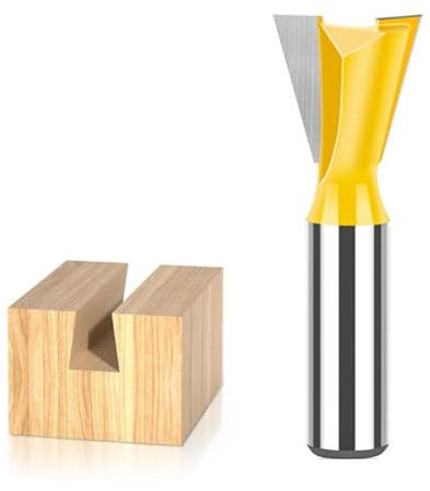 Dovetail Router Bits 1/4 Inch Shank Half-Blind & Through Dovetail Joint Router Bit 1/4 3/8 1/2 9/16 5/8 3/4 7/8 1 1-1/8(2pcs,1/2)