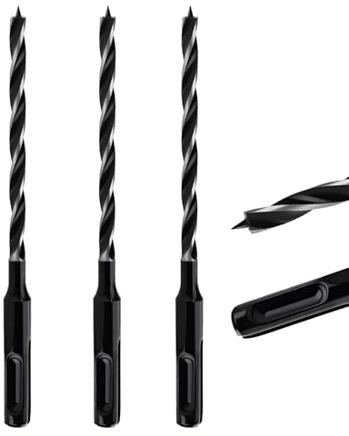 MOXPIFY Brocas extralargas de 6 mm x 155 mm, 3 brocas SDS Plus, SDS para carpintería