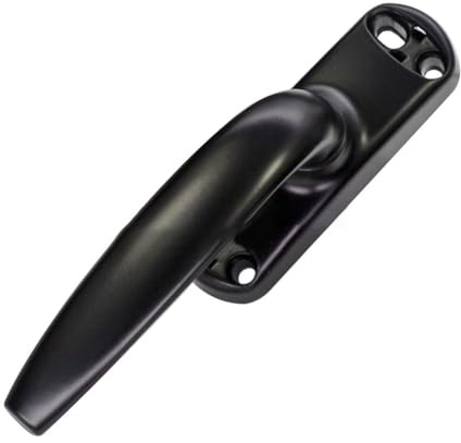 BlesConi Manija de ventana de aleación de aluminio, marco negro y herrajes para puerta corredera con múltiples distancias de agujero, bloqueo de seguridad mejorado y fácil instalación