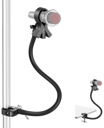 NEEWER Skrivbordsmikrofonstativ med flexibel arm, justerbar skrivbords-mikrofonhållare med klämma och adapter 1/4 tum till 5/8 tum kompatibel med Shure Razer Seiren Mini Audio Technica AT2020, MS042