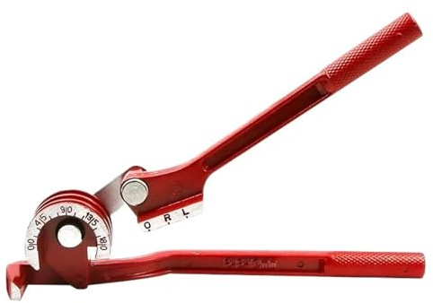 Slangböjare 180/90 graders rörböjare kraftig rörböjningsmaskin justerbar 3 i 1 koppar för 6/8/10 mm slangverktyg (180 grader imperial)