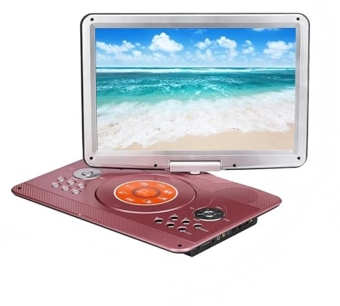 22 tums Bärbar DVD-spelare Högtalare HD 1280x800P Videospelsmaskin Old Man Ljud Musik Sång Med TV MP3 MP4 Roterbar Roséguld för nybörjare