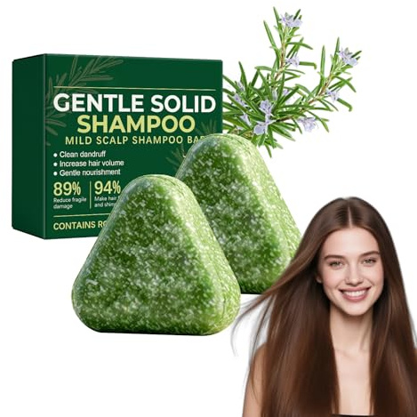 Barra de champú sólido de romero y aminoácidos, barra de champú sólido coreano, champú para el crecimiento del cabello de romero para el cabello fino y fino, Clarifying Scalp Cleanse Cleanse Volumize