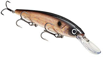 Strike King (HCKVDJ300D-294) KVD Deep Jerkbait 3-Hook Fishing Lure, Pro Black, 3/5 oz, 4.75