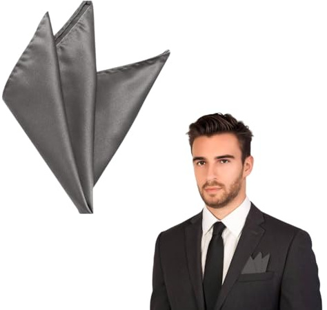 The Tie Co™ Premium Pocket Square – Matte Satin Handkerchief for Men, 29x29cm, Classic Formal Hanky for Suit, Wedding, Business