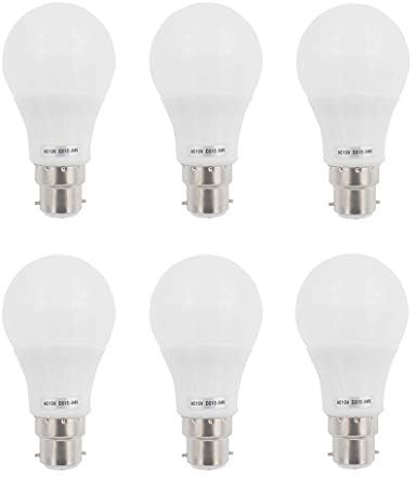 GRV B22 Base Bombilla LED (5 W, luz de plástico térmica, equivalente a 40 W, 12 V, bajo voltaje, blanco cálido 6 unidades)