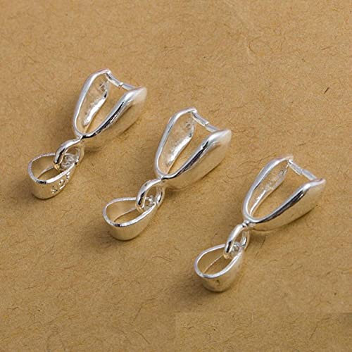 Ruluti Connecteurs De Serre-Caution 30pcs / Lot 925 Sterling Sterling Silver Connecteurs pour Collier De Pendentif Bail Fermoir Bricolage Bijoux