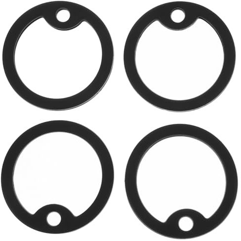 iplusmile 8 Stück Hundeschildsbdeckung rund 3.9CM Militärische Dog Id Tag Gummi für Militärhund Marke Silikon Dogtag Schallspieler (Schwarz)