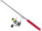 Sren Mini-Pen-Form-Angel- und -Rollen-Kombinationen, Taschenangel mit hoher Härte und Spinnrolle zum Flussangeln zum Felsangeln zum Meeresangeln(rot)