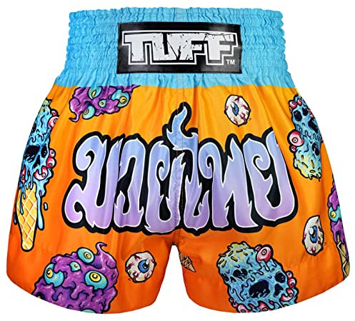 Tuff Sport Muay Thai-Shorts, Box-Shorts, traditionelle Stile, Workout-Shorts, MMA, Kickbox-Kleidung, Tuf-ms681-org, Groß
