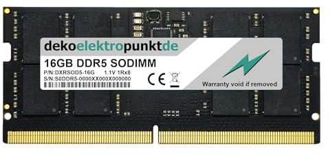 dekoelektropunktde 16GB RAM Speicher passend für Schenker XMG Core AMD 16-L23dch DDR5 SO-DIMM PC5