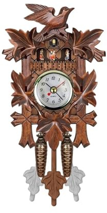 Reloj de Cuco Reloj de pared de cuco, Péndulo de madera de cuco, pájaro oscilante, colgante decorativo, despertador de tiempo, decoración for el hogar y la sala de estar Pared para Cocina ( Color : 15