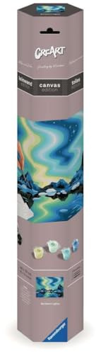 Ravensburger CreArt 23907 - Nordlichter - Malen nach Zahlen Erwachsene, DIY Malset mit Pinsel und Acrylfarben, Geschenk für Frauen und Männer, Malen auf Leinwand