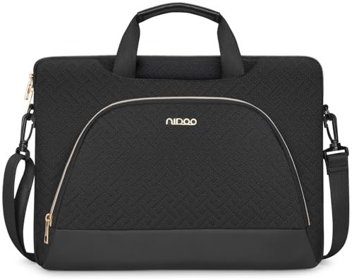 NIDOO 15.6 16 Inch Laptop Shoulder Messenger Bag Briefcase Sleeve for 16 MacBook Pro M3 M2 /15.6 16 ThinkPad T15 L15 E15 P16 L16 E16 T16 /ThinkBook 16 /Yoga Pro 9i /Legion Pro 7i /IdeaPad Slim 5/3i