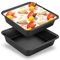 LUPATDY 2er Set Quadratische Auflaufform,Kuchenform Eckig Edelstahl mit Antihaftbeschichtung, Auflaufform Klein,Brownie Backform Backblech für Lasagne/Kuchen/Toast,22 * 22 * 5cm