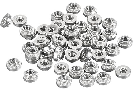 QUARKZMAN Tuercas Autoblocantes,#4-40x3.05mm Acero Inoxidable Fastener De Tuerca Remachada 100pcs