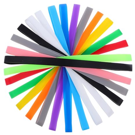 XLIUAX 15 elastici colorati in gomma siliconica, 14 cm, per agenda, quaderni, ufficio, attrezzatura all'aperto, regali, trappole per granchi, arte e cucina