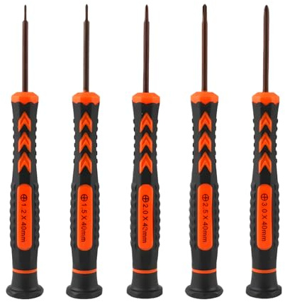 5 Pcs Small Phillips Screwdriver Set, Precision Screwdriver Kit with 1.2mm,1.5mm,2.0mm,2.5mm,3.0mm for Watch, Computer, Eyeglass, Laptop, Phone, Screwdrivers Repair