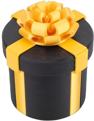 Fockety Kapslad Skruvpresentförpackning, 3D-tryckt återanvändbar Sprattlåda med 10 Kapslade Skruvar för Födelsedagsjulfest, Pengapussellådor för Kontantpresenter (BLACK)