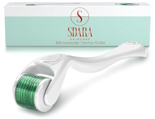 Sdara Skincare Derma Roller – 0,25 mm Titan Gesichts-Mikronadeln, Microneedling-Rollen