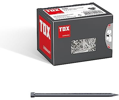 TOX Drahtstifte Nails 1,4x25 mm mit Stauchkopf für beinahe unsichtbare Befestigungen in Holz, universelle Einsatzmöglichkeit im Innen- und Außenbereich, blanker Stahl, 400 g im Karton, 063100201