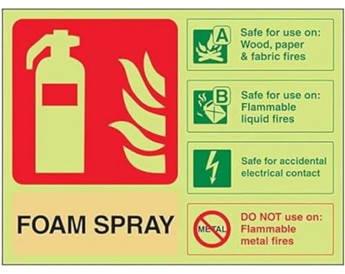 Estintore – Schiuma spray ID sicuro per contatto elettrico, 150 x 100 mm, confezione da 10