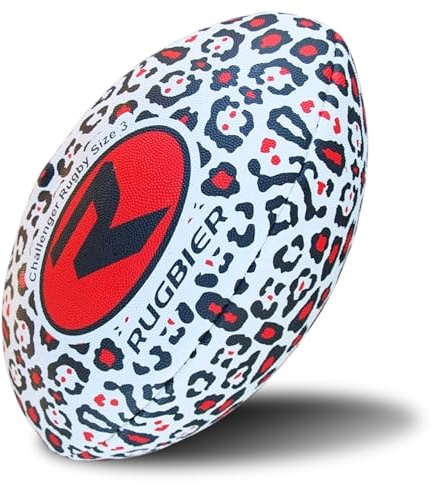 RUGBIER – Rugbyboll för pojkar och flickor T3 – skolboll – initiering och träning – exklusiv design – modell Panther Red