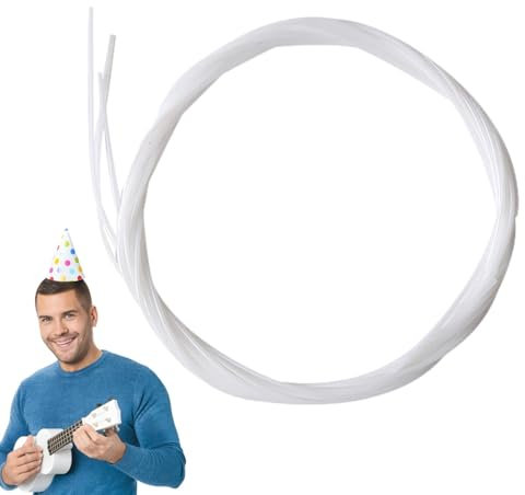 Ukulelensaiten, 4 Stück/Set, Ukulelensaiten für Tenor und Sopran, Universall weiße Saiten, Ukulelen-Set, weiße Nylonsaiten, Ersatzteil, Zubehör für 53,3 cm, 66 cm Ukulele