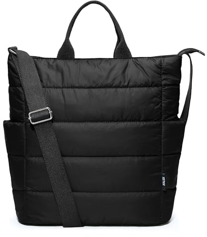 KALIDI Crossbody Handtasche Puffer Bag Damen Shopper Quilted Tote Bag Große Schultertasche mit Reißverschluss für Arbeit,Einkauf，Schule