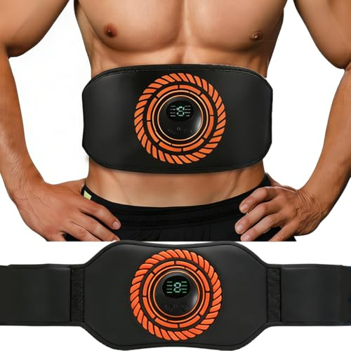 AILEDA EMS Estimulación, Cinturón Muscular Abdominal, Estimulación Muscular para fortalecer y regenerar los músculos abdominals,Varios Nodos Tonificador Muscular para Abs