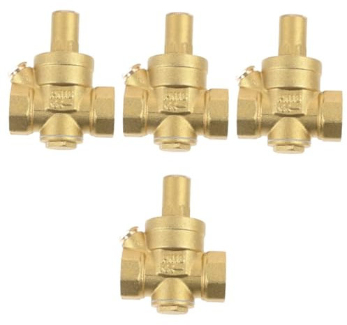 Housoutil 4pcs Adjustable Pressure Reducer Valve Rv Water Pressure Regulator Irrigation Regulator