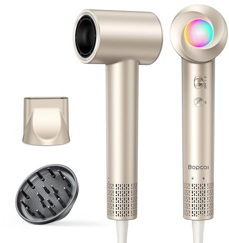 Hair Dryer Ionic with Diffuser - 160,000 RPM Professional High-Speed Blow Dryer, 500M Negative Ions Fast Drying for Women, Lightweight, Low Noise Dryer for Curly or Straight Hair